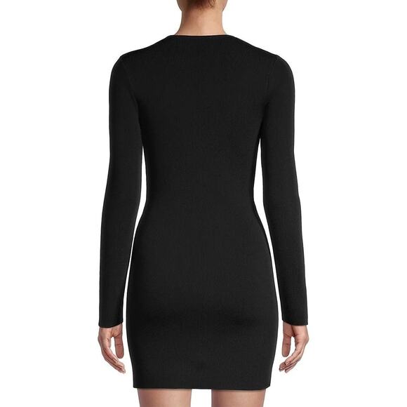 Revolve Significant Other Black Knit Long Sleeve Mini Dress Size 4 - Picture 2 of 8